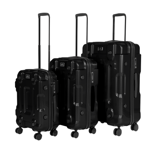[DL10] Dellonda Lightweight ABS Luggage Set 3pc - Black