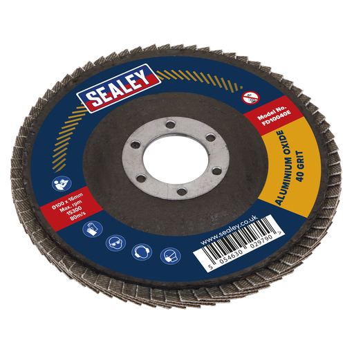 [FD10040E] 100mm Aluminium Oxide Flap Disc 40Grit 16mm Bore