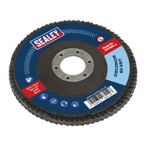 [FD11560] 115mm Zirconium Flap Disc 60Grit 22mm Bore