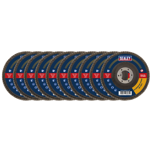 [FD115EMIX] 115mm Aluminium Oxide Flap Discs Assorted Grit 22mm Bore - Pack of 10