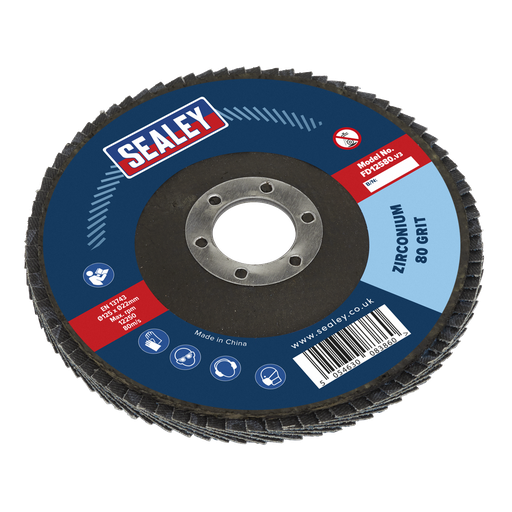 [FD12580] 125mm Zirconium Flap Disc 80Grit 22mm Bore