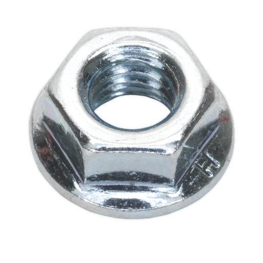 [FN6] Zinc Plated Serrated Flange Nut M6 - Pack of 100