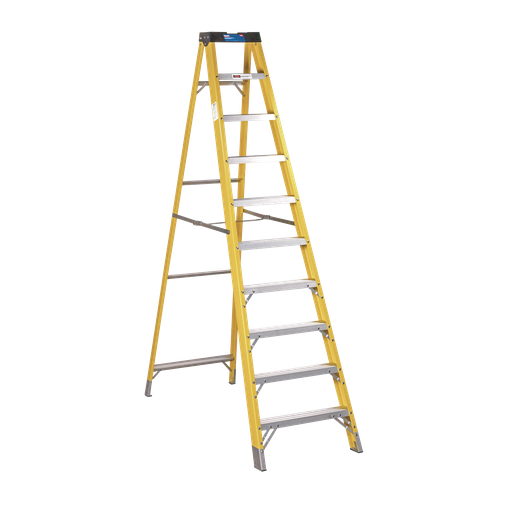 [FSL10] Fibreglass Step Ladder 9-Tread - BS EN 131
