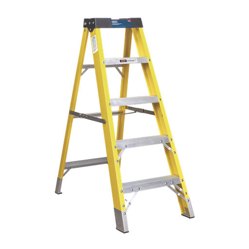 [FSL5] Fibreglass Step Ladder 4-Tread - BS EN 131