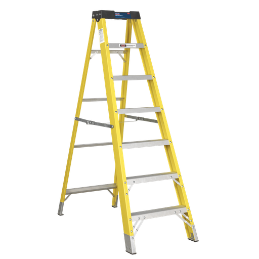 [FSL7] Fibreglass Step Ladder 6-Tread - BS EN 131