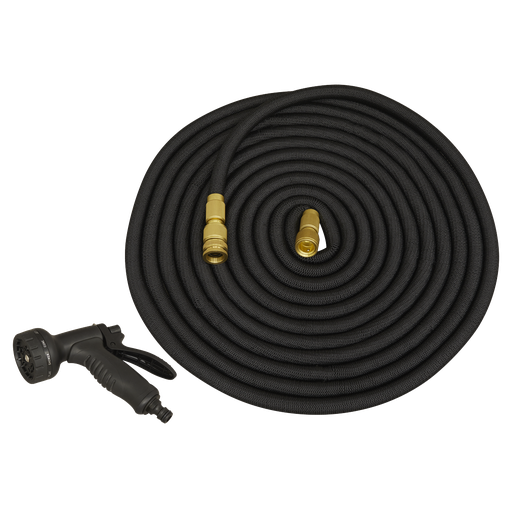 [GH15E] Ø17mm Expandable Garden Hose Black 15m Premium