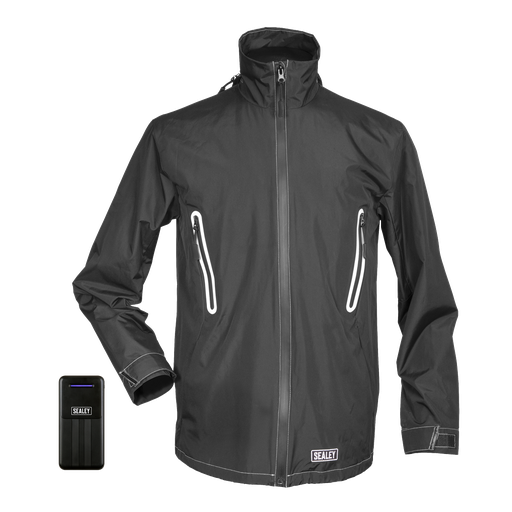 [HJ03KIT] 5V Heated Rain Jacket with Power Bank 10Ah - Large