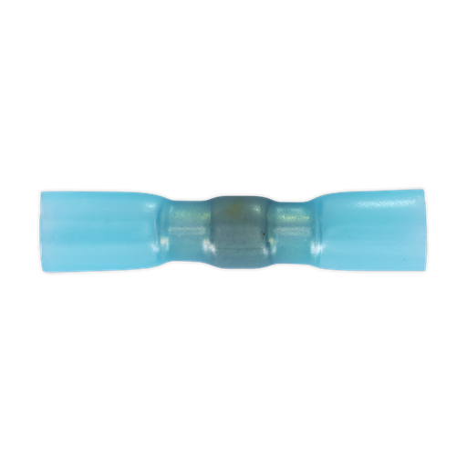 [HSSB25B] Heat Shrink Butt Connector with Crimp & Solder, Blue - Pack of 25