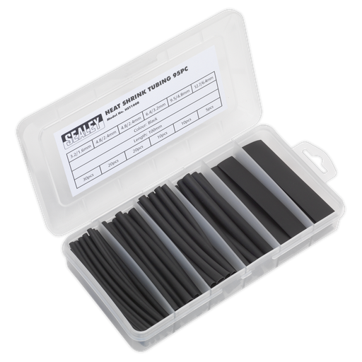 [HST100B] Heat Shrink Tubing Assortment 100mm 95pc - Black