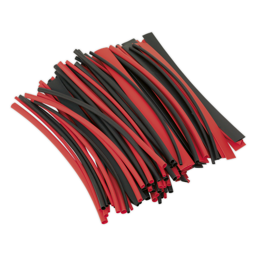 [HST200BR] Heat Shrink Tubing 200mm 100pc - Black & Red
