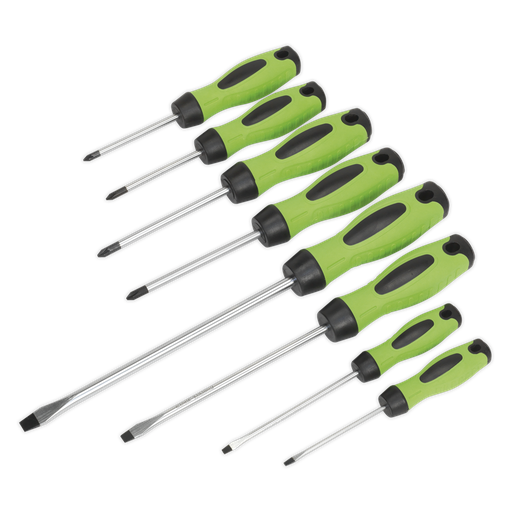 [HV001] Premier Screwdriver Set 8pc - Hi-Vis Green