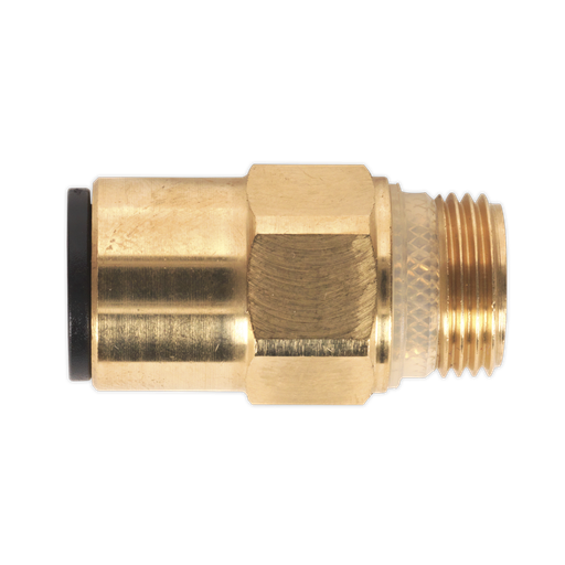 [JGBC1238] John Guest® Speedfit® Brass SuperThread Straight Adaptor 12mm x 3/8"BSP - Pack of 2