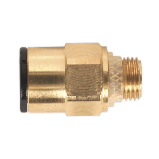 [JGBC818] John Guest® Speedfit® Brass SuperThread Straight Adaptor 8mm x 1/8"BSP - Pack of 2
