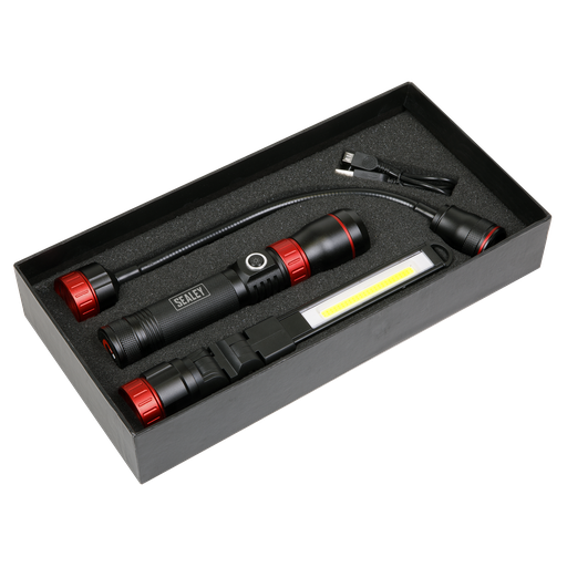 [LED0131R] 3-in-1 Interchangeable Rechargeable Inspection Light COB LED