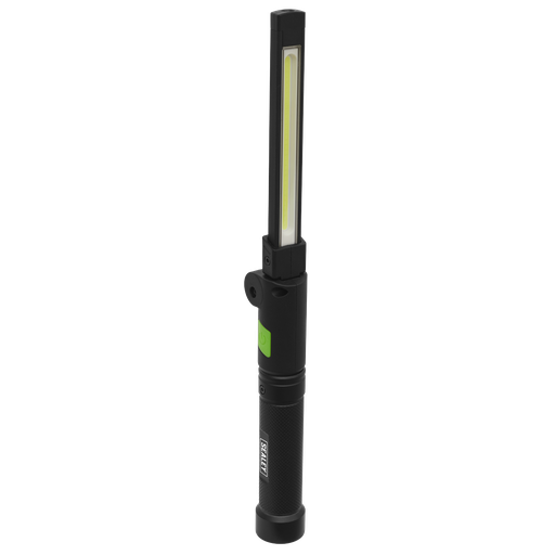 [LED02G] Rechargeable Aluminium Folding Pocket Light 2 COB & 1 SMD LED