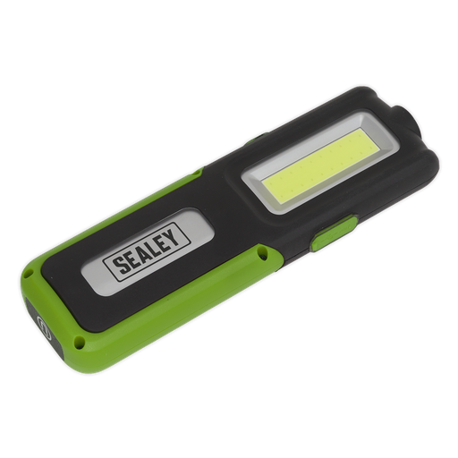 [LED318G] Rechargeable Inspection Light with Power Bank 5W COB & 3W SMD LED - Green