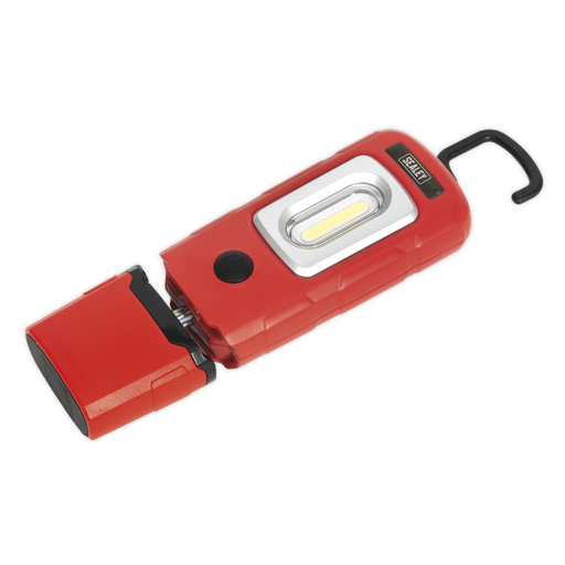 [LED3601R] Rechargeable 360° Inspection Light 3W COB & 1W SMD LED - Red