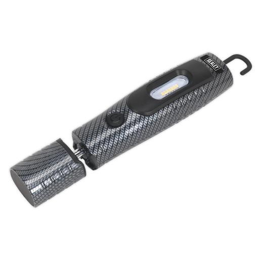 [LED3602CF] Rechargeable 360° Inspection Light 4W & 3W SMD LED - Carbon Fibre Effect
