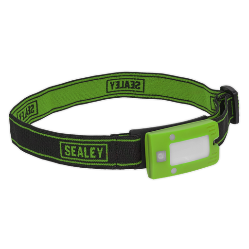 [LED360HTG] Rechargeable Head Torch with Auto-Sensor 2W COB LED - Green