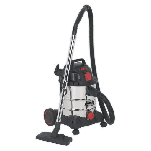 [PC200SDAUTO] Industrial Vacuum Cleaner Stainless Drum Auto Start 20L 1400W/230V