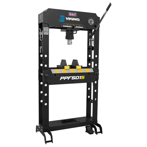[PPF501S] Viking Floor Type Air/Hydraulic Press with Sliding Ram and Foot Pedal 50 Tonne