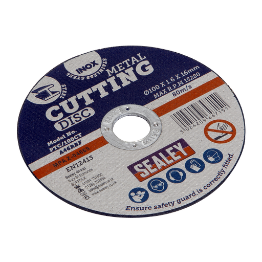 [PTC/100CT] 100 x 1.6mm Cutting Disc 16mm Bore