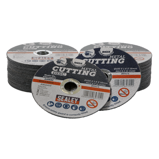 [PTC/100CT50] 100 x 1.6mm Cutting Disc 16mm Bore - Pack of 50