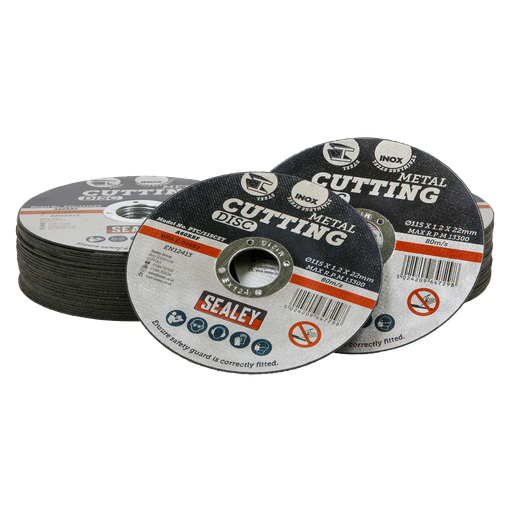 [PTC115CET50] 115 x 1.2mm Cutting Disc 22mm Bore - Pack of 50