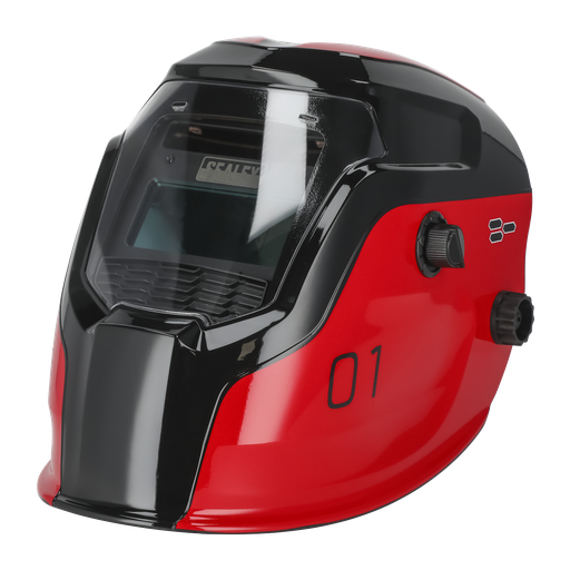 [PWH1] Auto Darkening Welding Helmet Shade 9-13 - Red