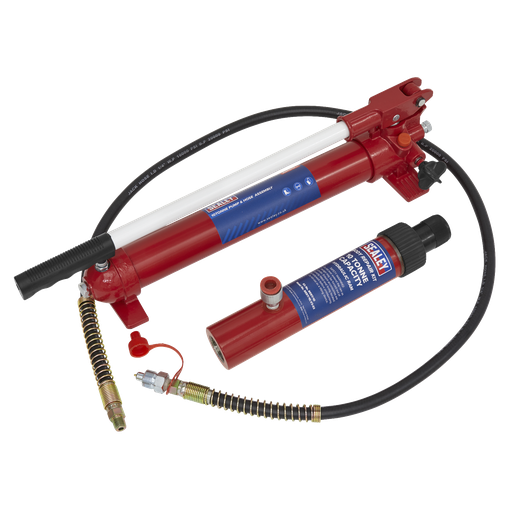 [RE97.10-COMBO] Snap Push Ram with Pump & Hose Assembly 10 Tonne