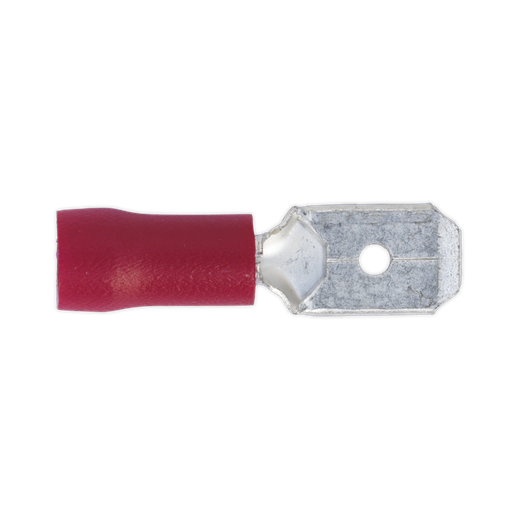 [RT22] Push-On Male Terminal 6.3mm, Red - Pack of 100