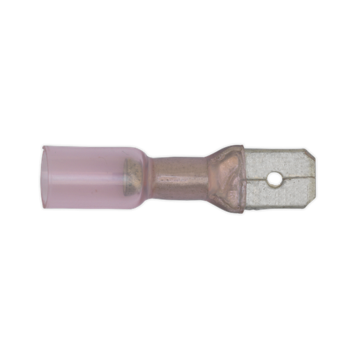 [RTSPM25] Heat Shrink Push-On Male Terminal 6.3mm, Red - Pack of 25