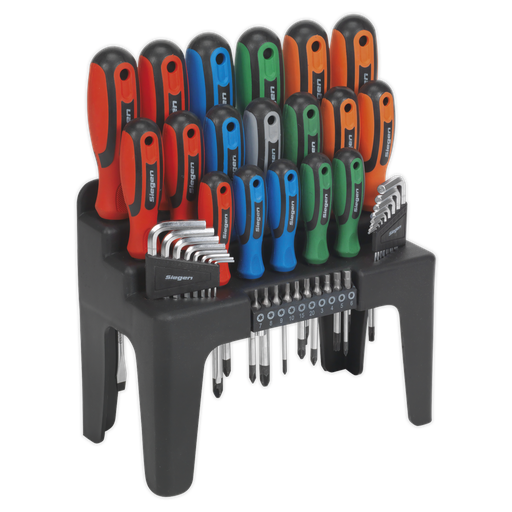 [S01090] Siegen Screwdriver, Hex Key & Bit Set 44pc