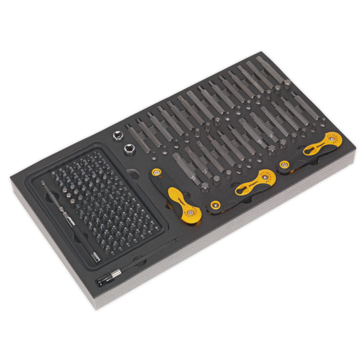 [S01126] Siegen Specialised Bit Set & Folding Hex Keys with Tool Tray 192pc