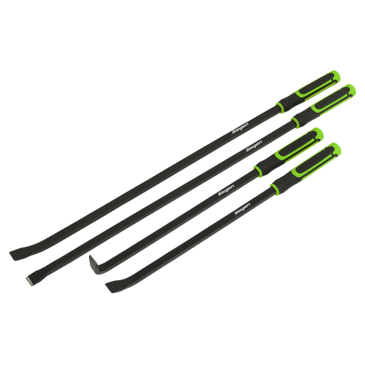 [S01193] Heavy-Duty Pry Bar Set with Hammer Cap 4pc