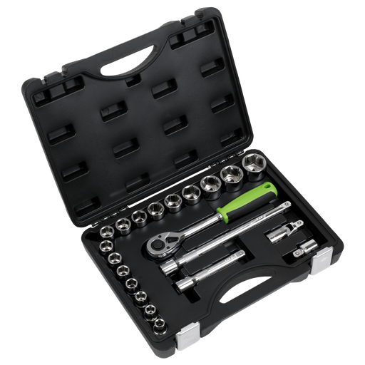 [S01237] Siegen Socket Set 1/2"Sq Drive 21pc