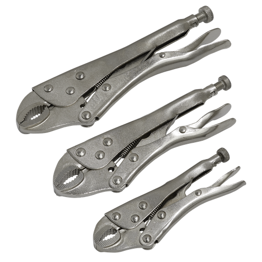 [S0463] Siegen Locking Pliers Set 3pc