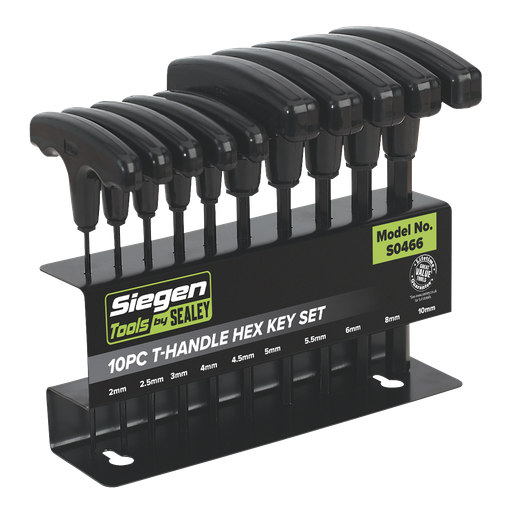 [S0466] Siegen T-Handle Hex Key Set 10pc