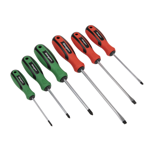 [S0615] Siegen Soft Grip Screwdriver Set 6pc