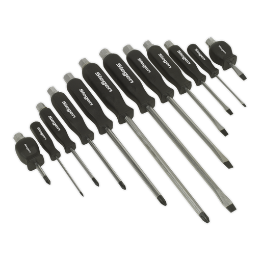 [S0641] Siegen Hammer-Thru Screwdriver Set 12pc