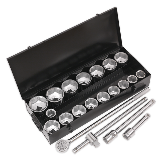 [S0768] Siegen Socket Set 1"Sq Drive 21pc