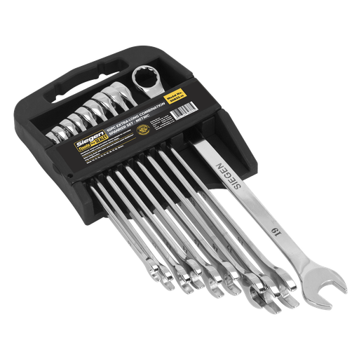 [S0832] Siegen Extra-Long Combination Spanner Set 10pc