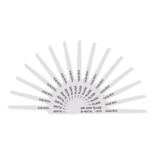 [SA34/B1415] 94.5mm HSS Air Saw Blade 14tpi - Pack of 15