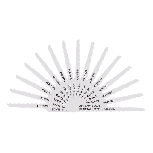 [SA34MIX] 141mm HSS Mixed Air Saw Blades - Pack of 15