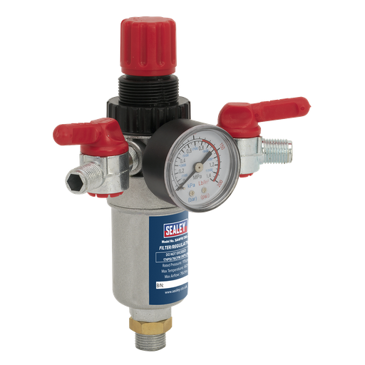 [SA4FR/38] Air Filter/Regulator 3/8"BSP Male to 1/4"BSP Male