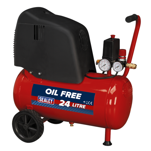 [SAC02415] 24L Oil Free Belt Drive Air Compressor 1.5hp