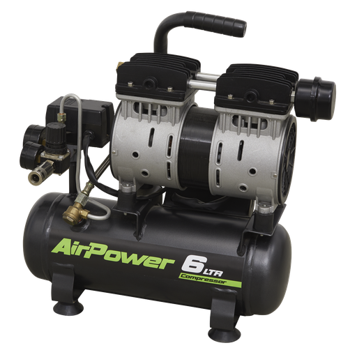 [SAC0607S] 6L Low Noise Direct Drive Air Compressor 0.7hp