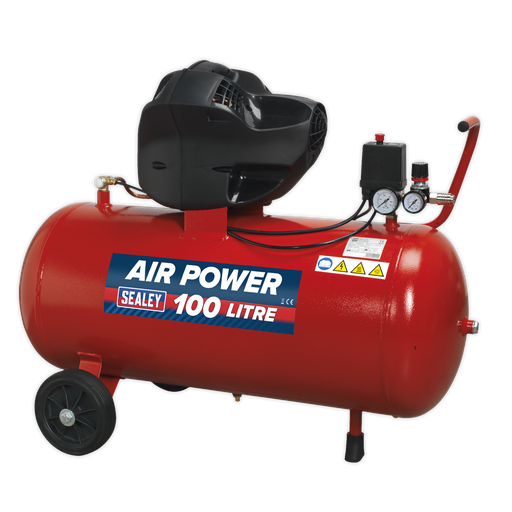 [SAC10030F] 100L Oil Free V-Twin Direct Drive Air Compressor 3hp