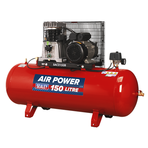 [SAC2153B] 150L Belt Drive Air Compressor with Cast Cylinders 3hp