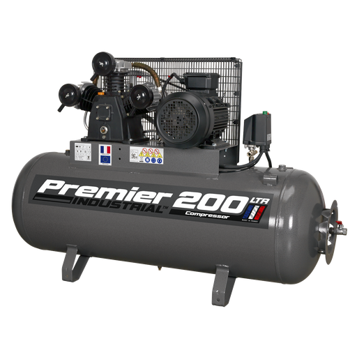 [SAC32055B] Premier 200L Belt Drive Air Compressor 5.5hp 3ph